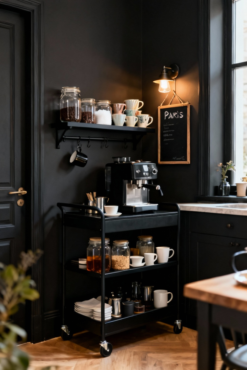 Intégrez un Coin Café Noir pour une Station Dédiée