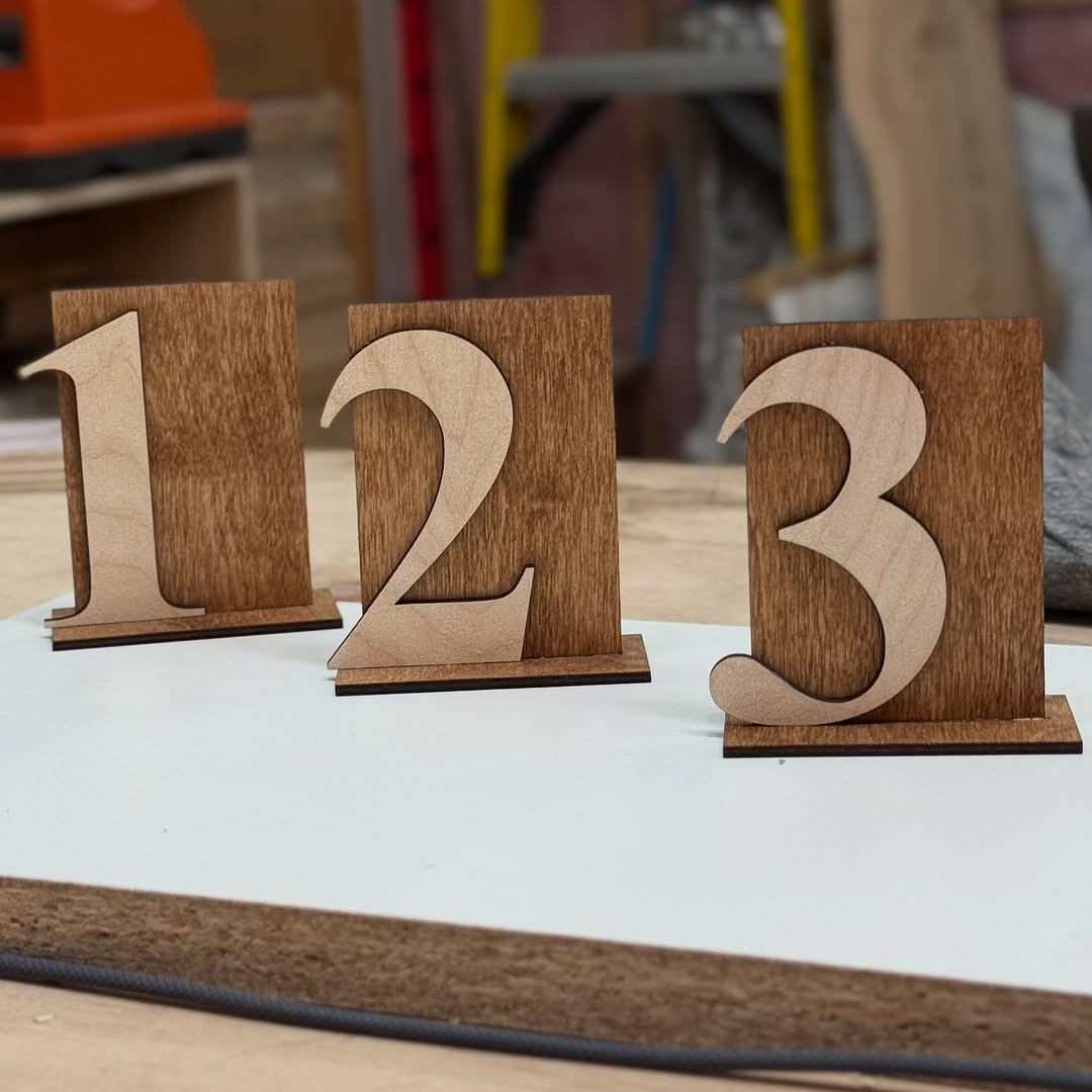 Engraved Wooden Arch Table Numbers