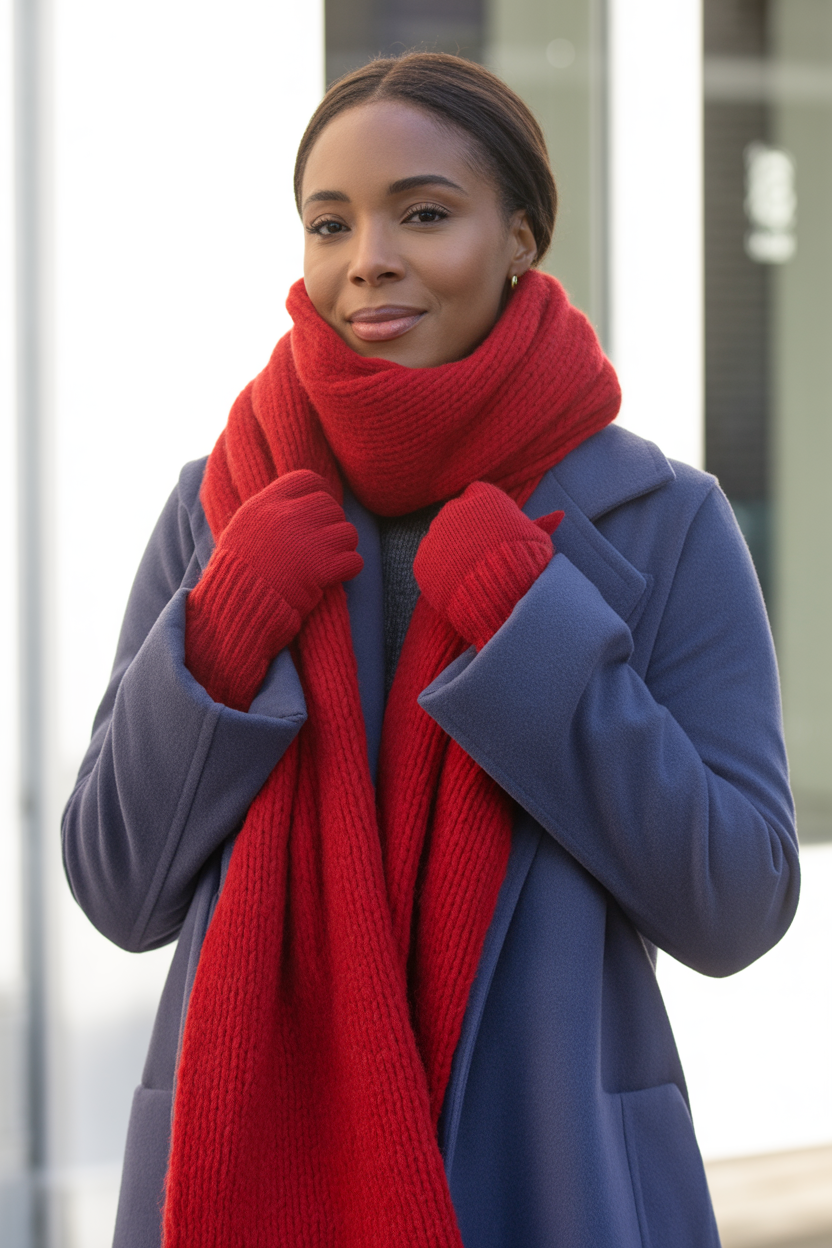 Fashionable Knit Scarf Style