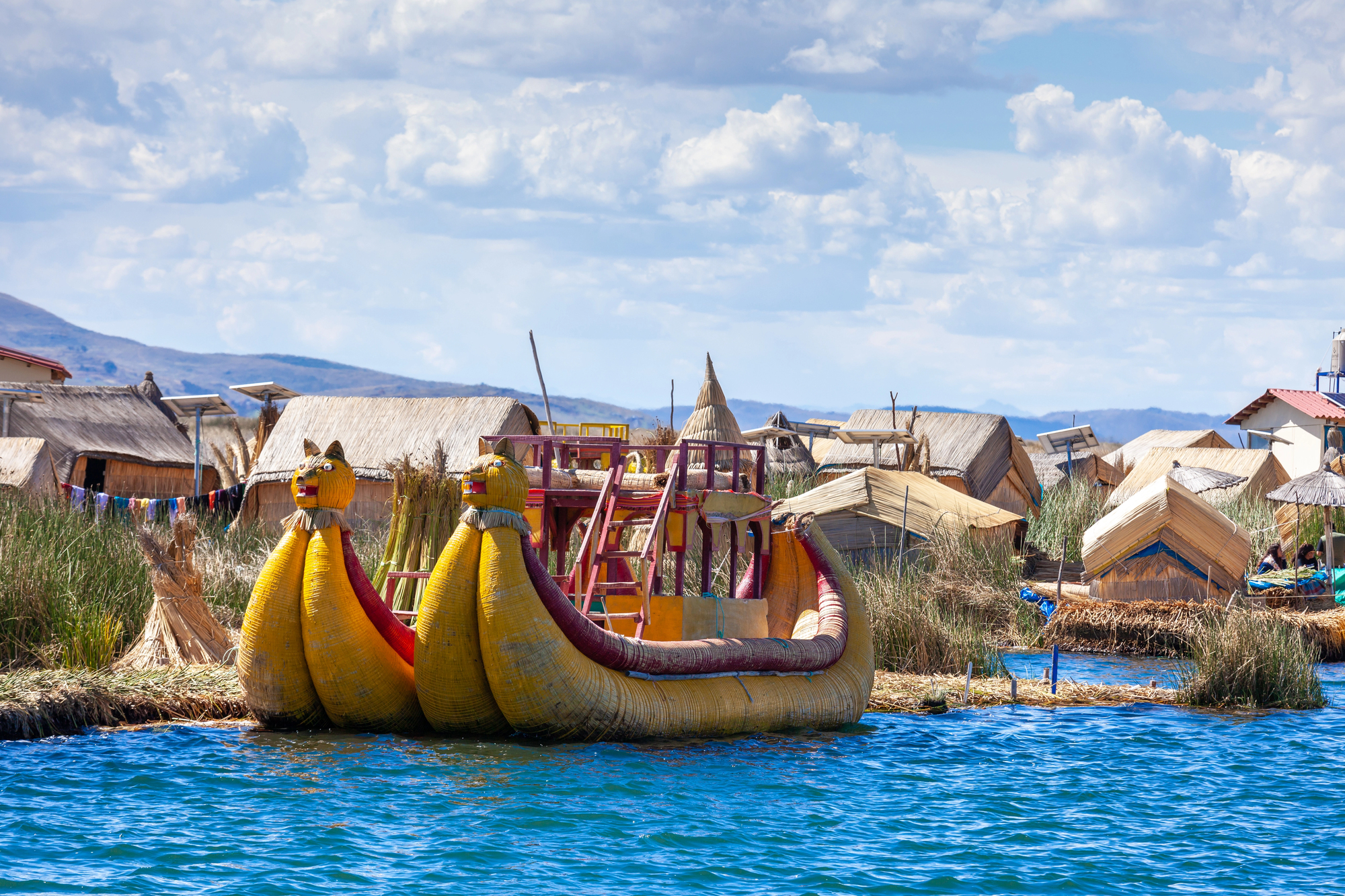 Taking a Sunrise Boat Tour to Uros Floating Islands