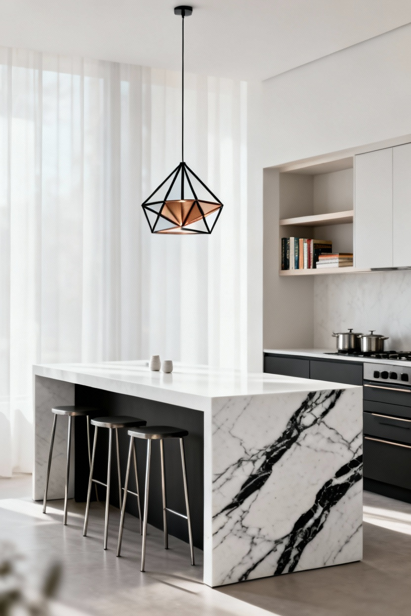 Créez un îlot central multifonction avec rangements intégrés