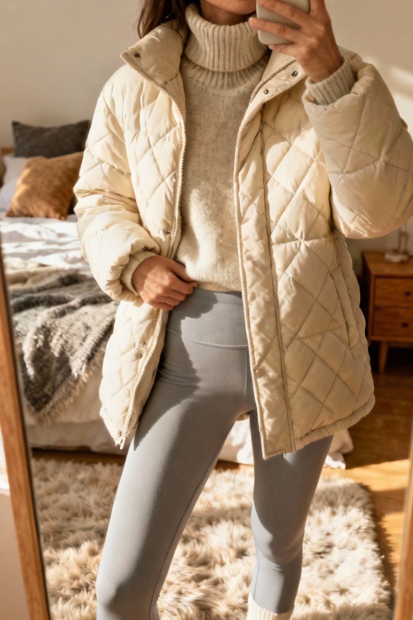 Chic Puffer Jacket Ensemble