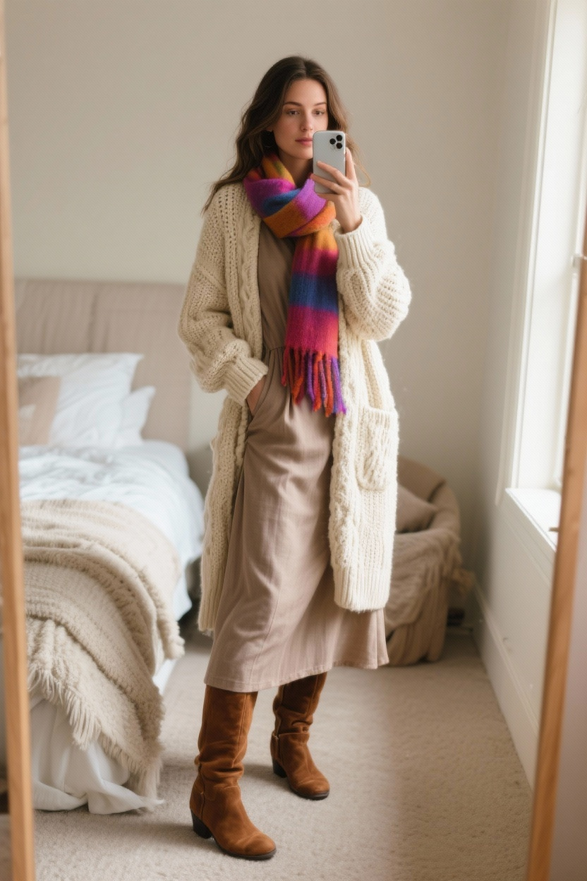 Effortless Maxi Dress Layering